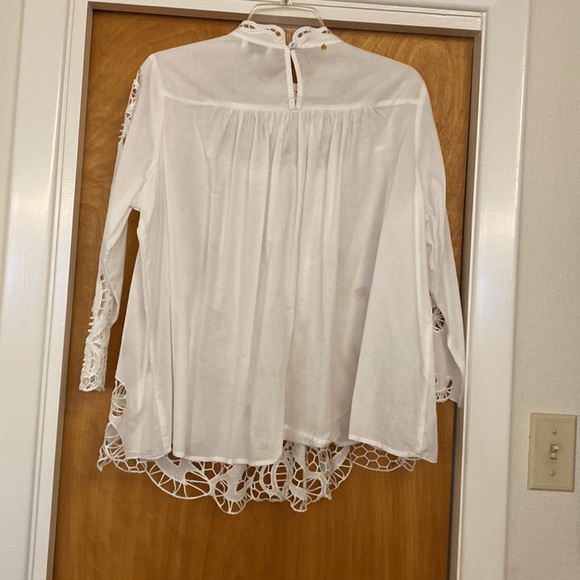 Anthropologie Harlyn White Lace Blouse medium boho - Picture 4 of 4
